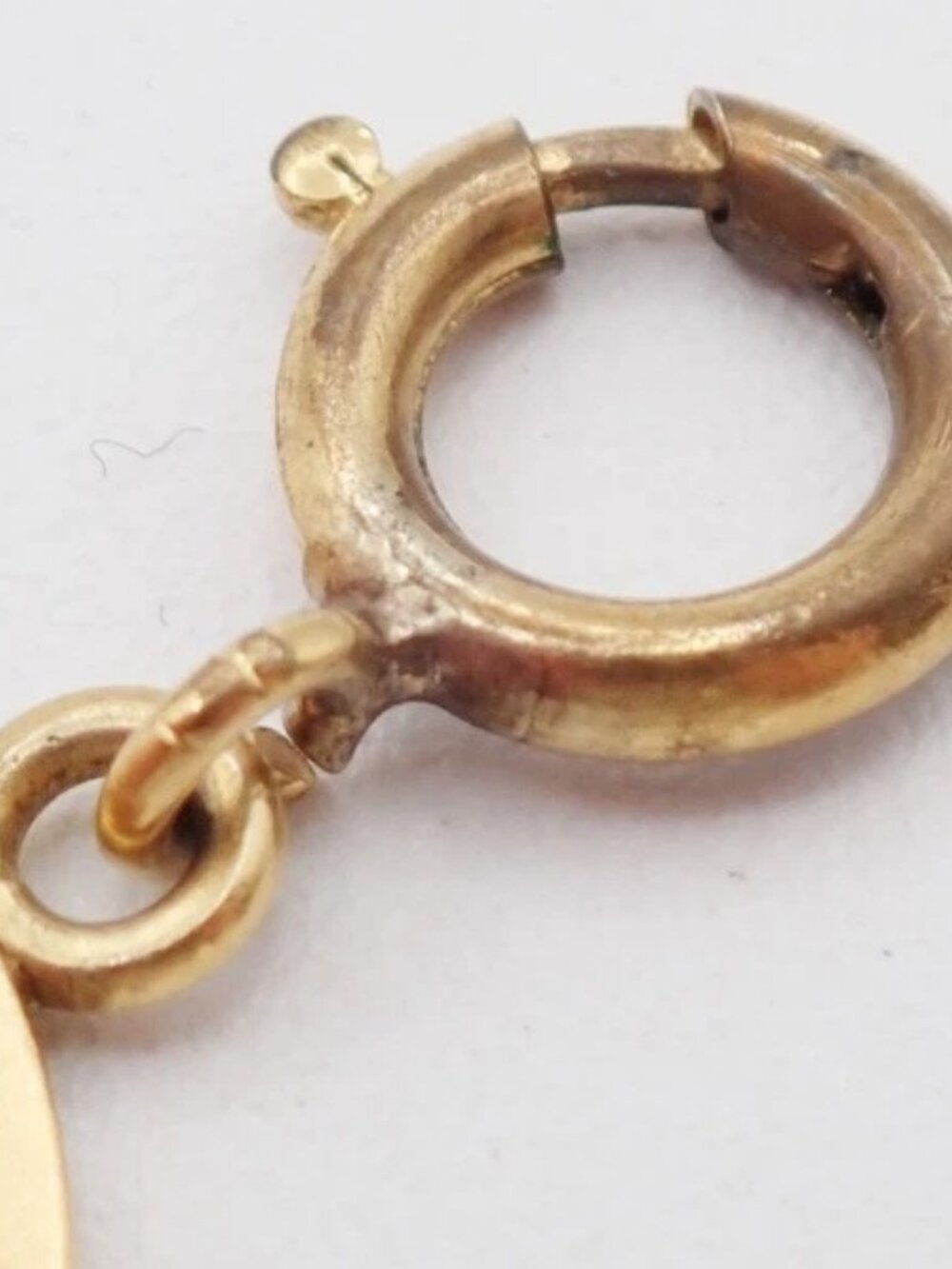 HERMES Logo Sellier Pendant Necklace Top Charm Gold-Plated 08RL971 - Picture 5 of 7